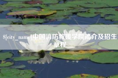 滦南中国消防救援学院简介及招生章程