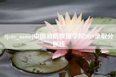 滦南中国消防救援学院2019录取分数线