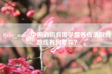 滦南中国消防救援学院各省录取分数线有何差异？