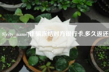 滦南诈骗冻结对方银行卡,多久返还