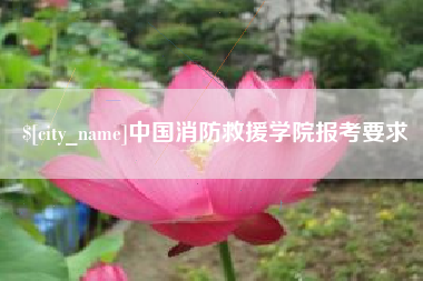 滦南中国消防救援学院报考要求