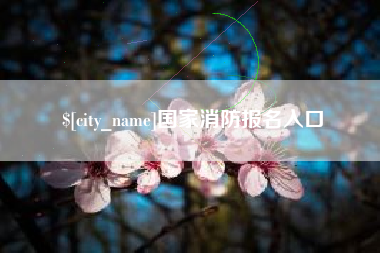 滦南国家消防报名入口
