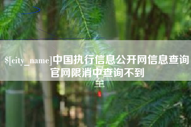 滦南中国执行信息公开网信息查询官网限消中查询不到