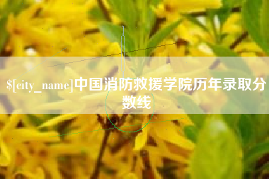 滦南中国消防救援学院历年录取分数线