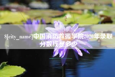 滦南中国消防救援学院2020年录取分数线是多少