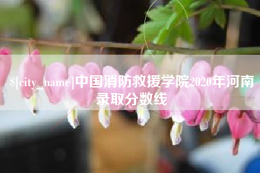 滦南中国消防救援学院2020年河南录取分数线