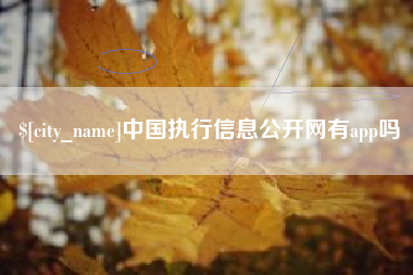 滦南中国执行信息公开网有app吗