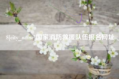 滦南国家消防救援队伍报名网址