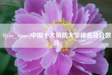 滦南中国十大消防大学排名及分数线