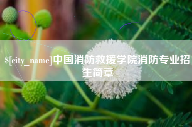 滦南中国消防救援学院消防专业招生简章