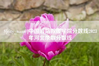 滦南中国消防救援学院分数线2023年河北录取分数线