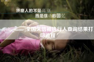 滦南全国失信被执行人查询结果打印流程