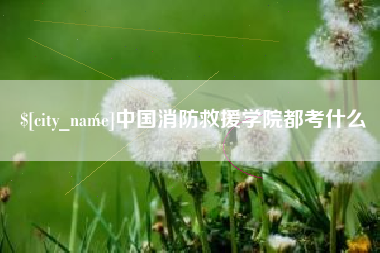 滦南中国消防救援学院都考什么