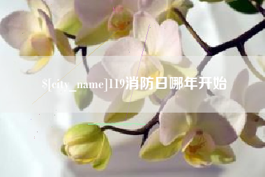 滦南119消防日哪年开始