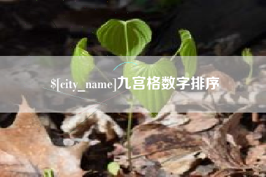滦南九宫格数字排序