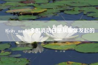 滦南全国消防日是从哪年发起的