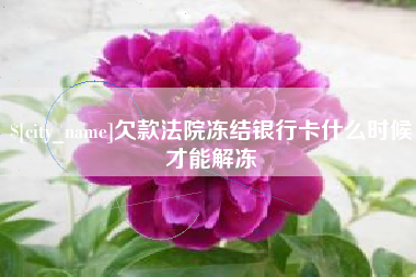 滦南欠款法院冻结银行卡什么时候才能解冻
