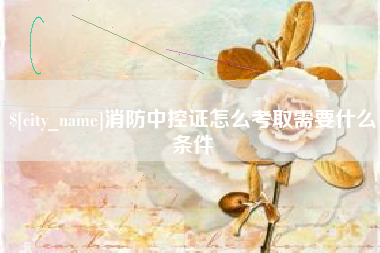 滦南消防中控证怎么考取需要什么条件